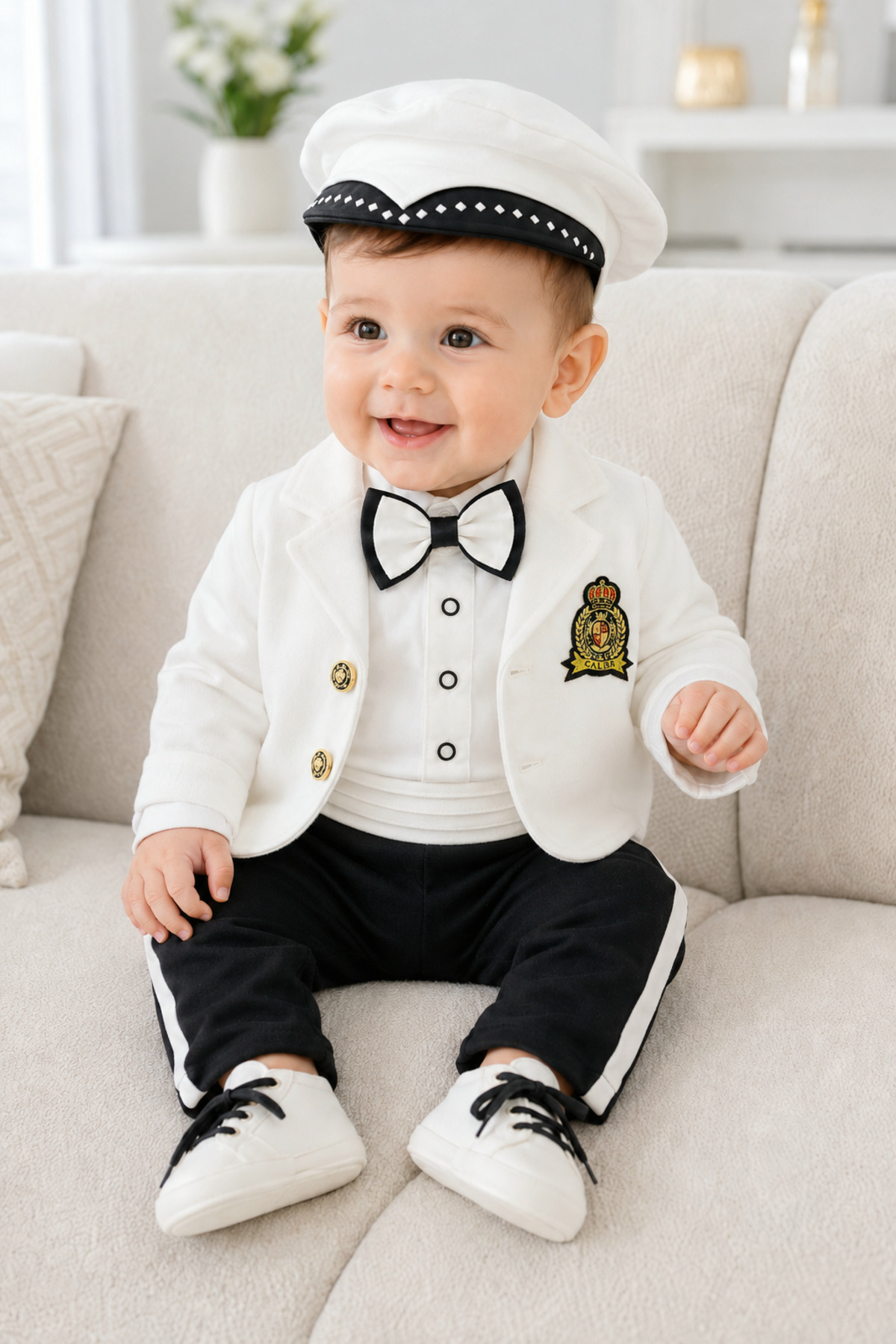 Baby Boy Mevlut Set - Jacket & Hat - Special Day Outfit - Set of 7