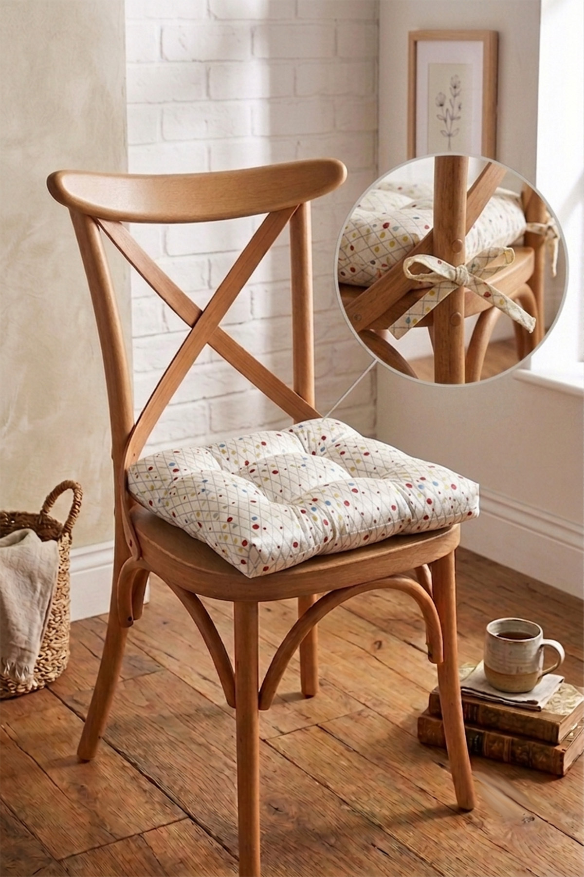 1 Digital Printed Lace-up Pofidic Chair and Picnic Cushion Multipurpose 40x40cm