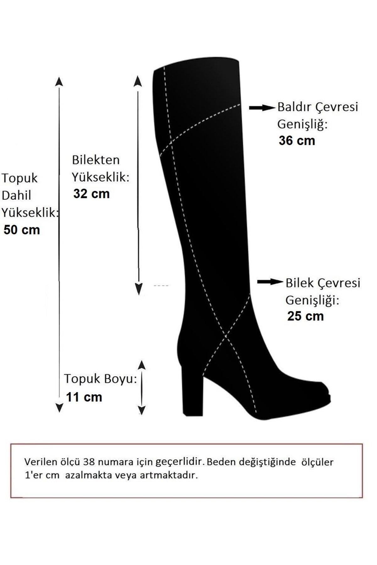 Fox Shoes N372530108 Siyah Rugan İnce Topuklu Sivri Burun Kadın Çizme görsel 7