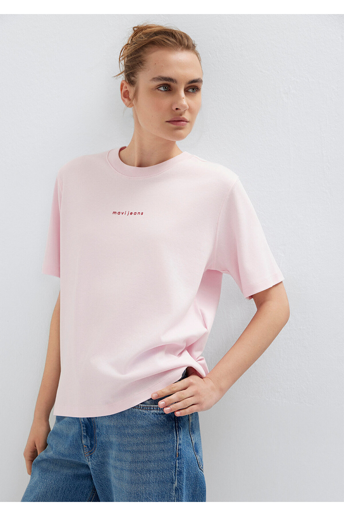 Mavi  Logo Baskılı Pembe Tişört Regular Fit / Normal Kesim 1613890-89200 - Görsel 2