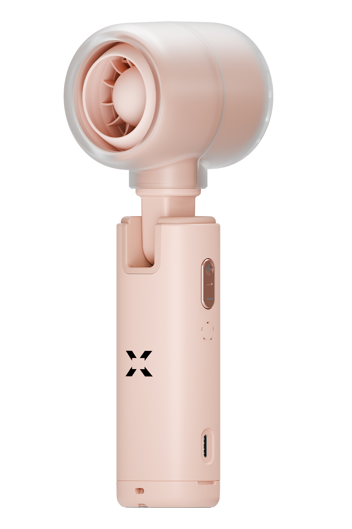 Portable Rechargeable 5-Stage Hand Fan 7 Hours of Use 14000 RPM Silent Mini Fan Pink X6101