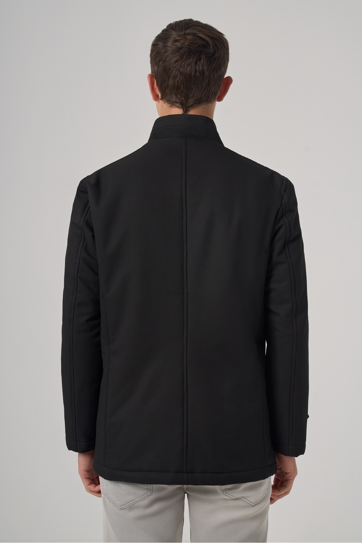 Erkek Siyah Aston Çıtçıtlı Yan Cepli Dynamic Fit Rahat Kesim Mont — مشکی 26KS024004 — تصویر 5 از 6