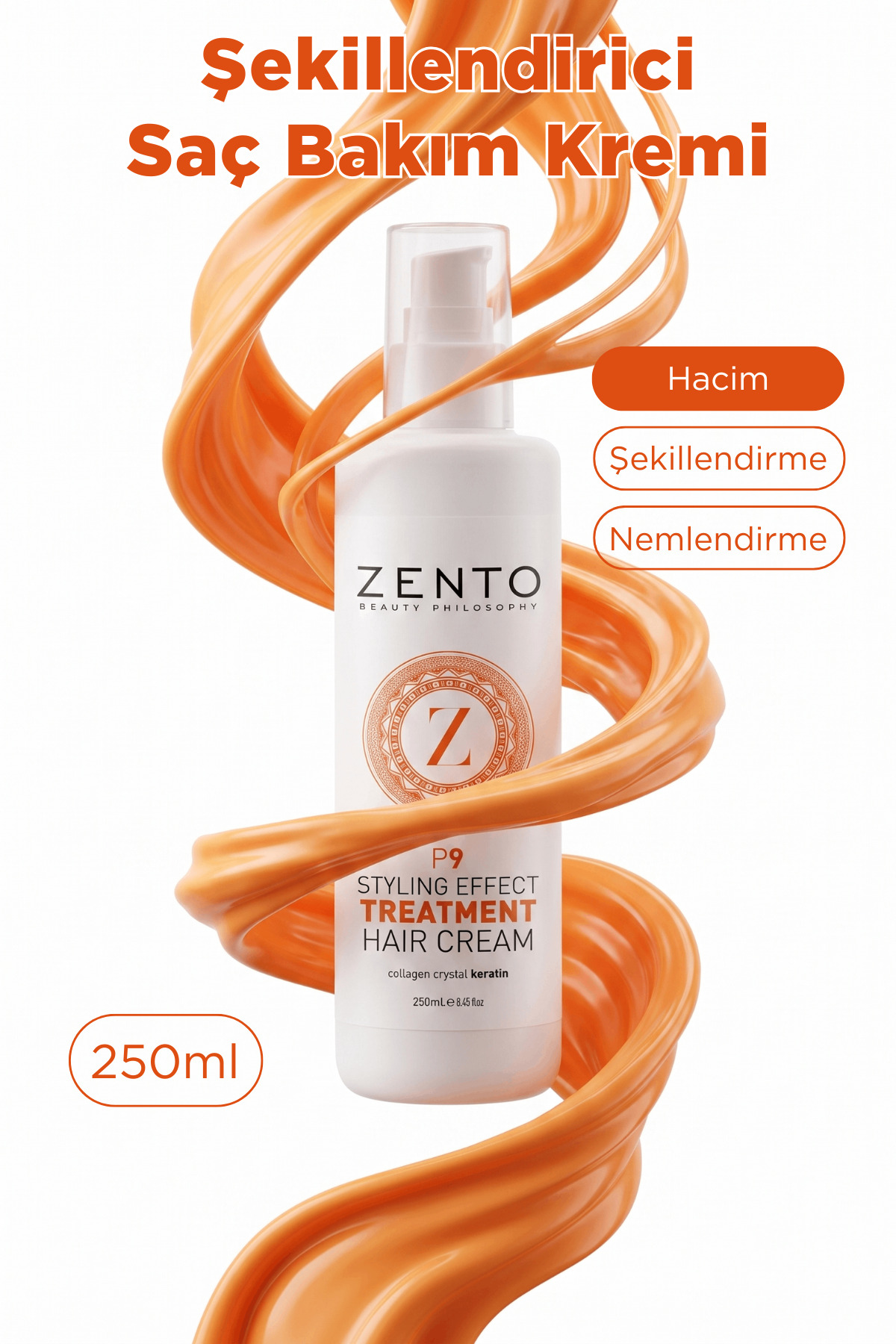 ZENTO Beauty Phılosophy Stylıng Effect Treatment Haır Cream P9 250 ml — TYC95F994CA93C780774A2100