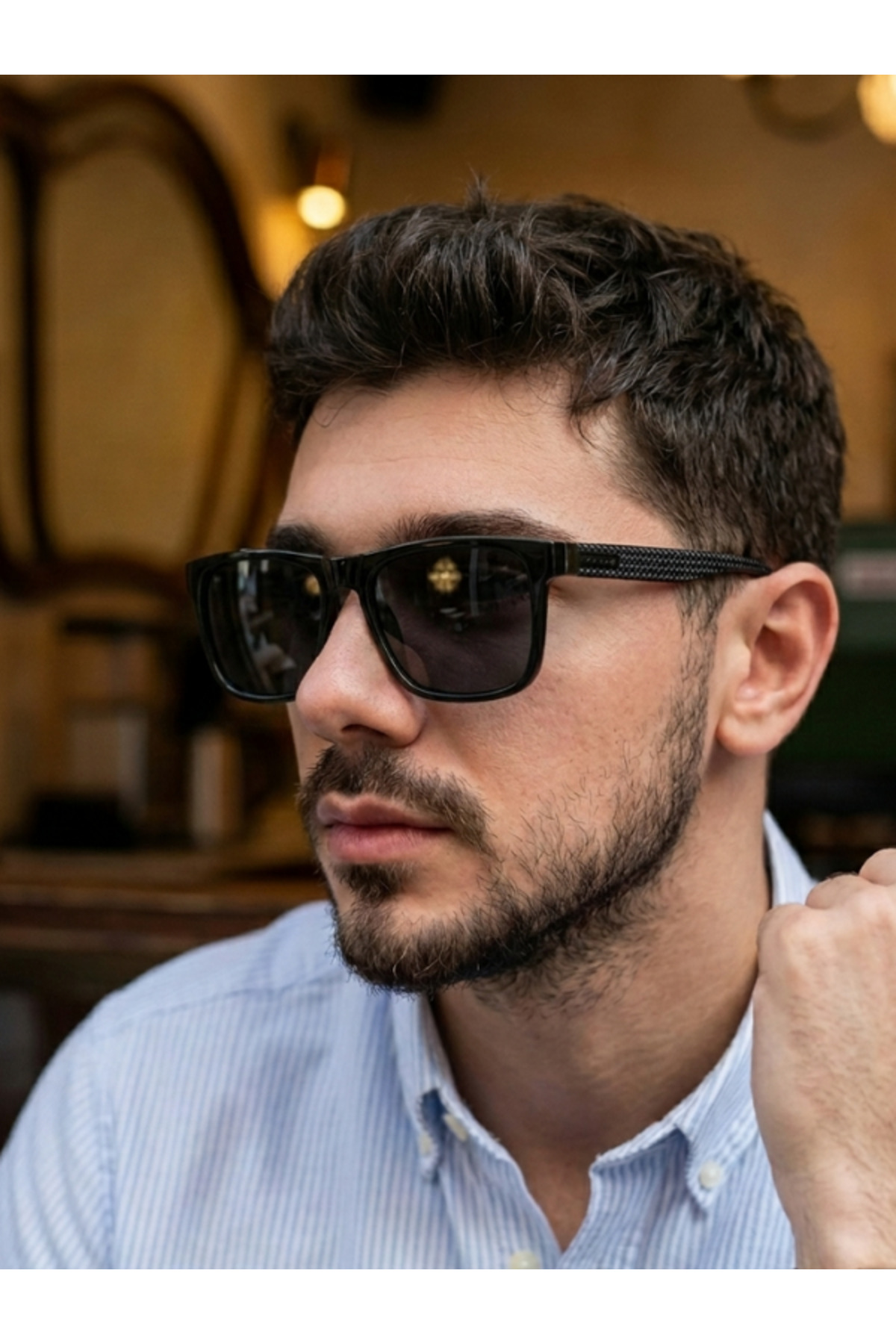 Eyesofia Angeles Yüksek Kalite Kemik Siyah Uv400 Filtreli Ultra Hafif Unisex Güneş Gözlüğü