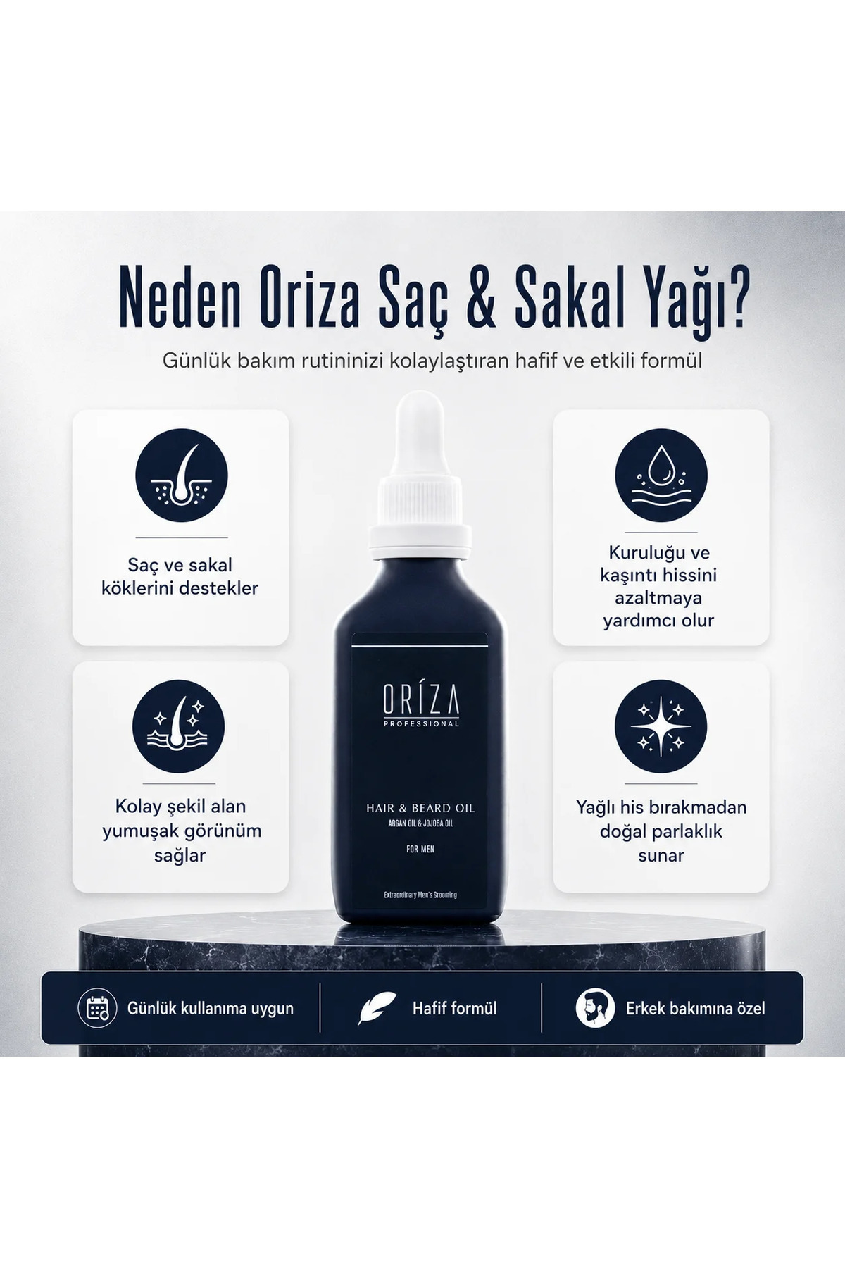 روغن مو و ریش آقایان | مغذی، تقویت کننده و براق کننده — ORZ-MEN-OIL — تصویر 6 از 6