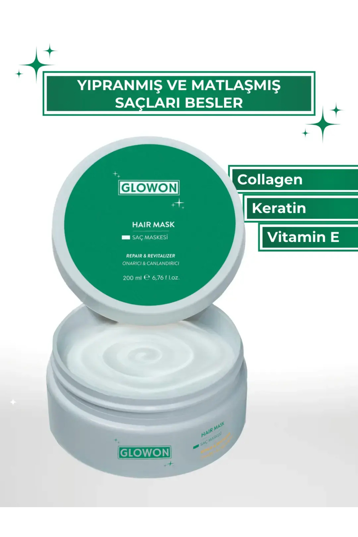 Sülfatsız & Parabensiz Onarıcı Saç Maskesi – Yıpranmış ve Kuru Saçlar İçin Yoğun Bakım 250 ML — 8684771105120 — تصویر 7 از 9