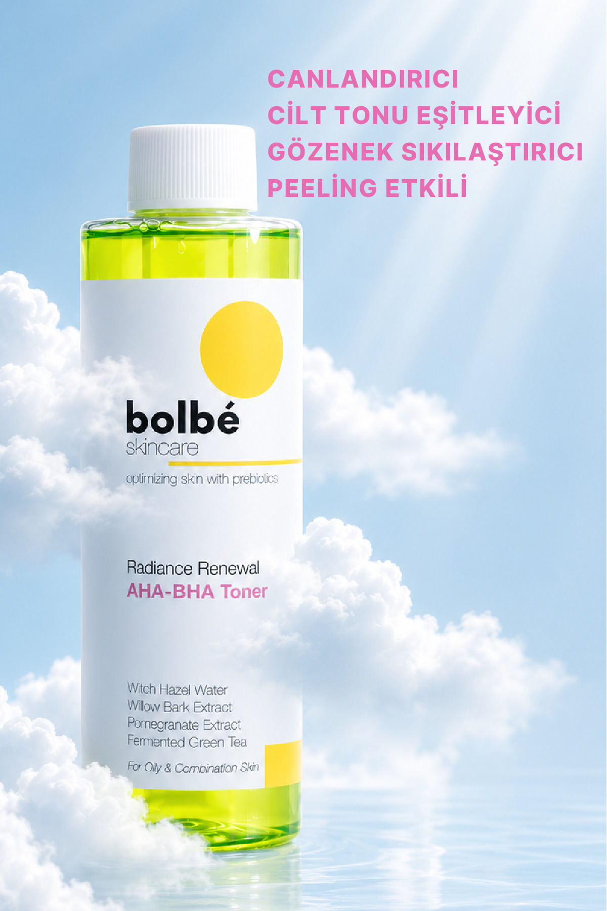Peeling Etkili, Canlandırıcı, Cilt Tonu Eşitleyici, Gözenek Sıkılaştırıcı AHA-BHA Tonik - 200 ml — 6703c08d88844 — تصویر 2 از 6