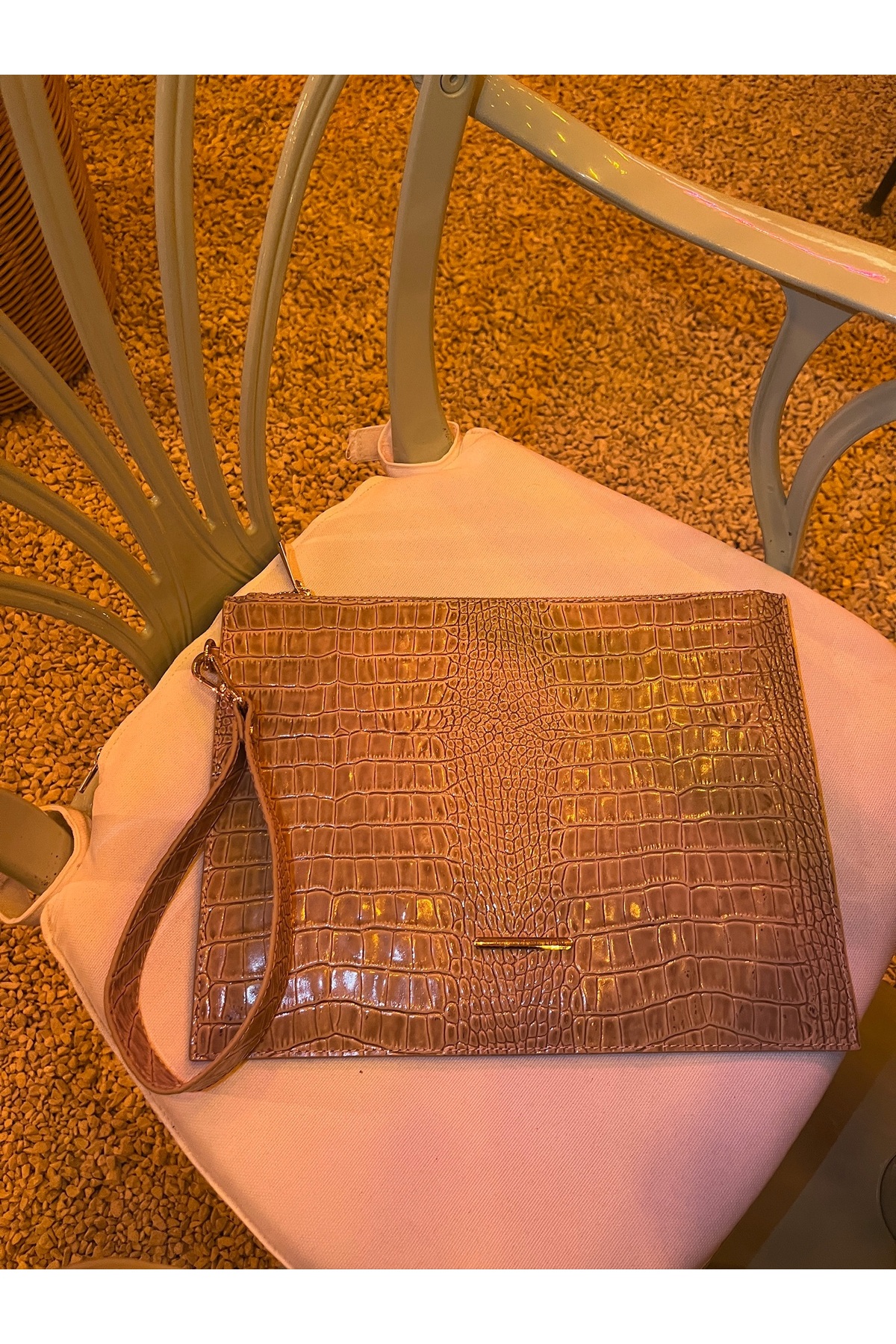 Sun collections Hakiki Deri iPad Clutch Çanta görsel 3