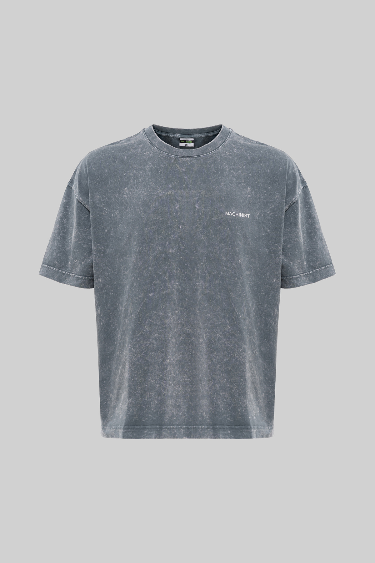 Machinist Men's Washable Basic Oversize T-Shirt with Gray Effect