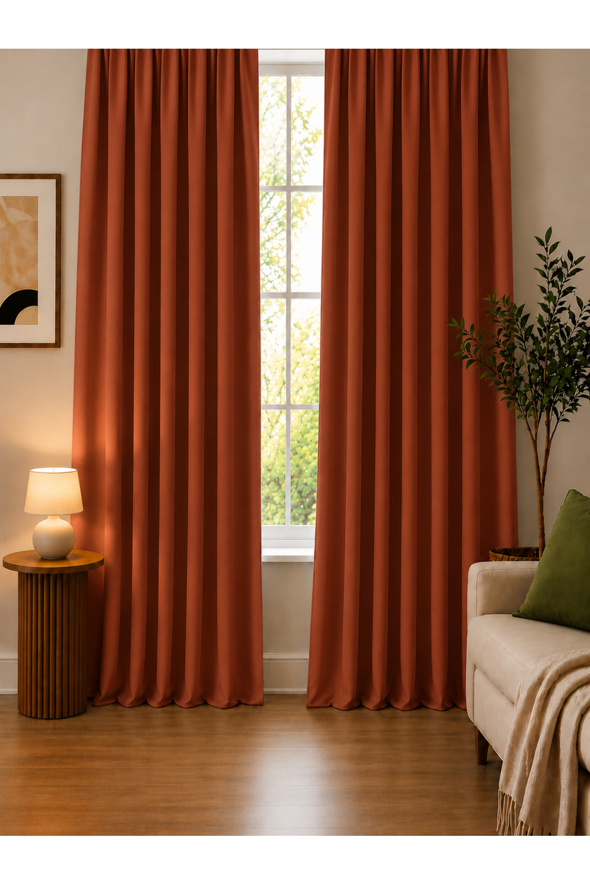 Tile Color Lightproof Blackout Dimming Thermal Insulated Sunshade Background Curtain (WIDTH X LENGTH)