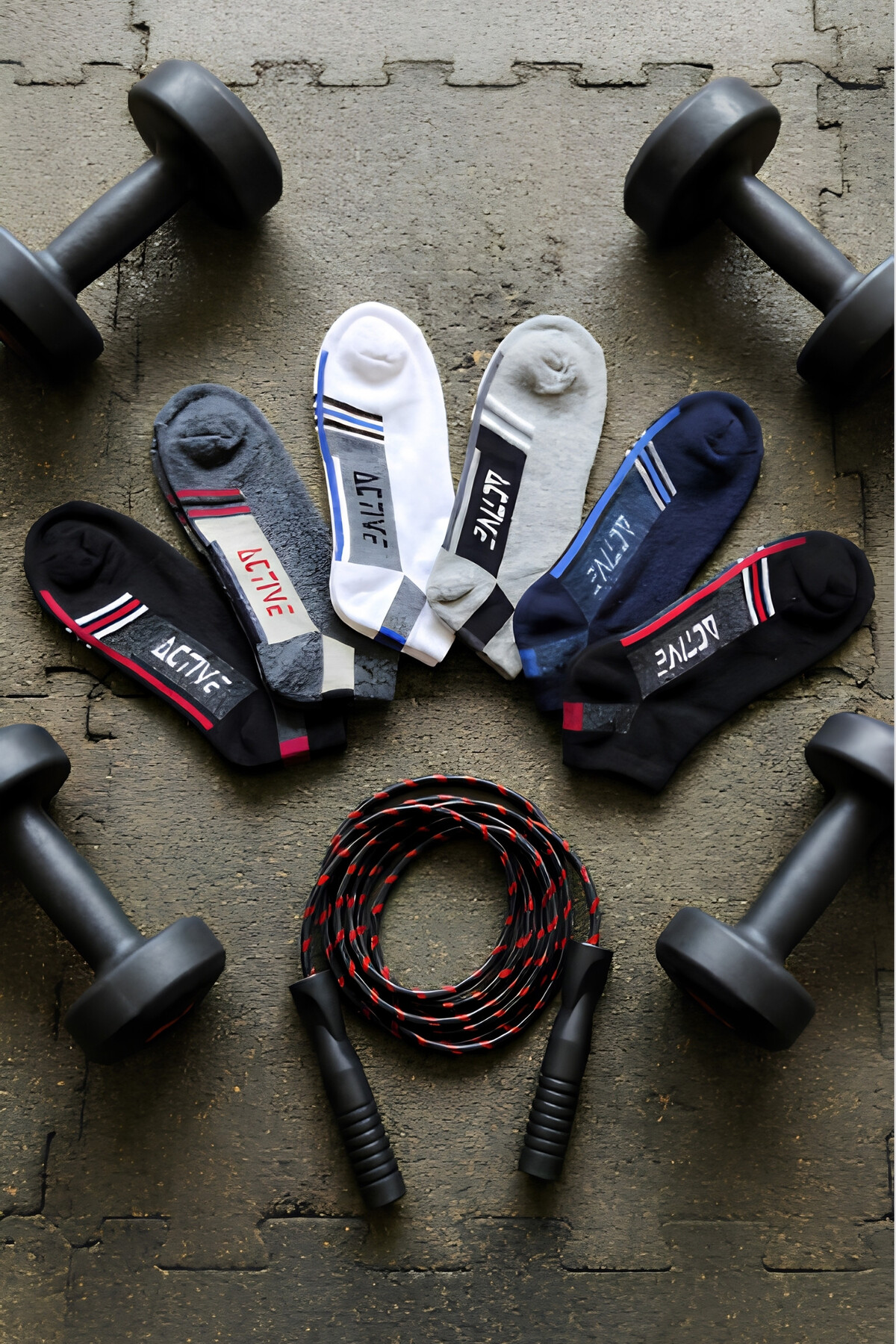 Socketta Spor Dikişsiz 6'lı Karışık Renk Active Patik Çorap, Premium görsel 2