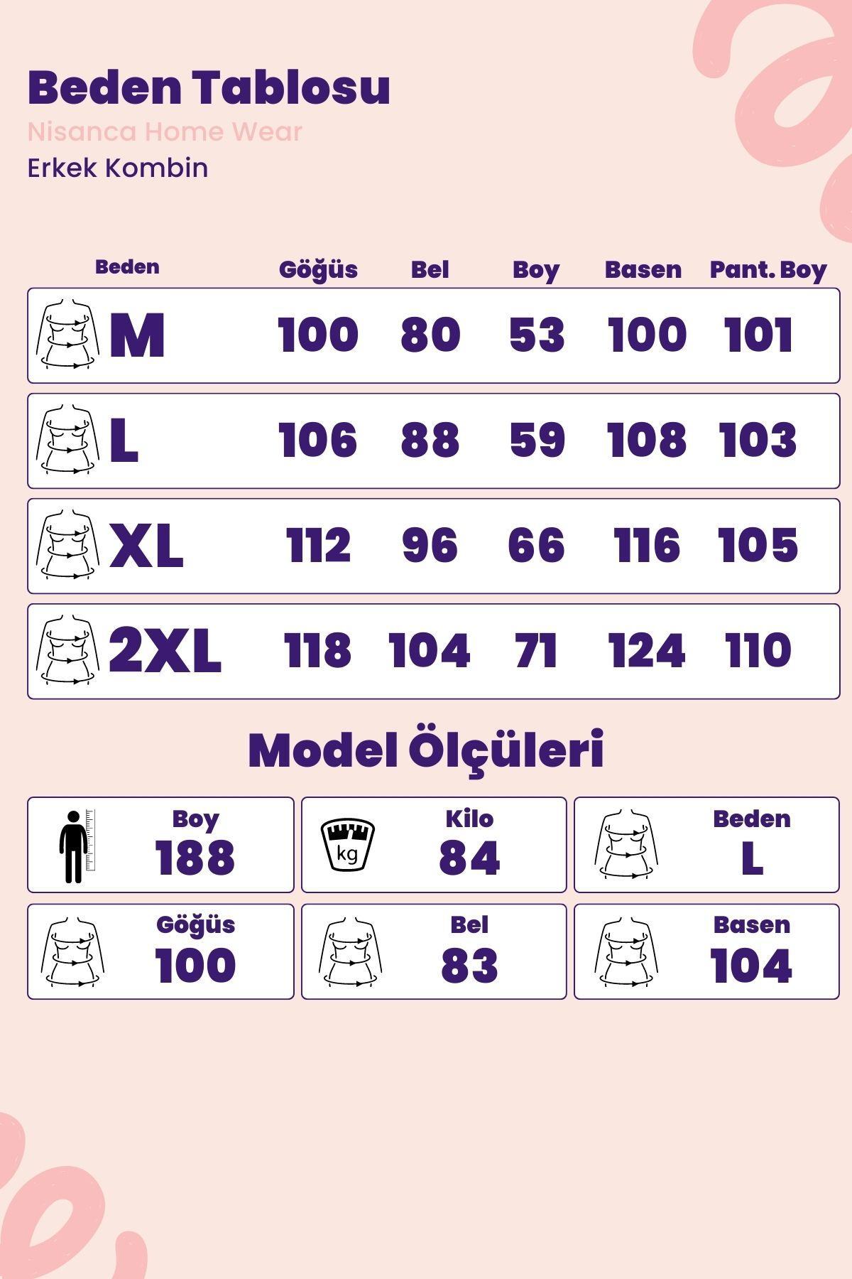 nisaNCa Pamuklu Uzun Kollu Erkek Pijama Takımı - %100 Pamuk Pijama görsel 6
