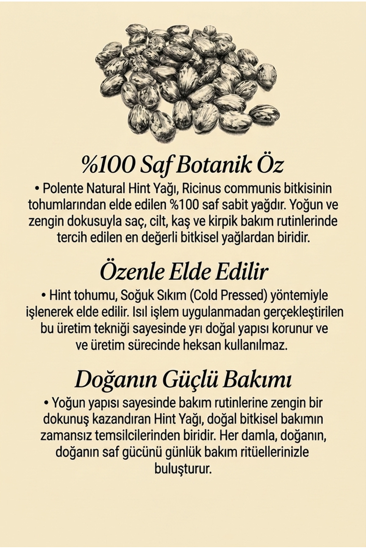 Hint Yağı - Soğuk Sıkım (50 ml) — Ricinus Communis Seed Oil — تصویر 4 از 5