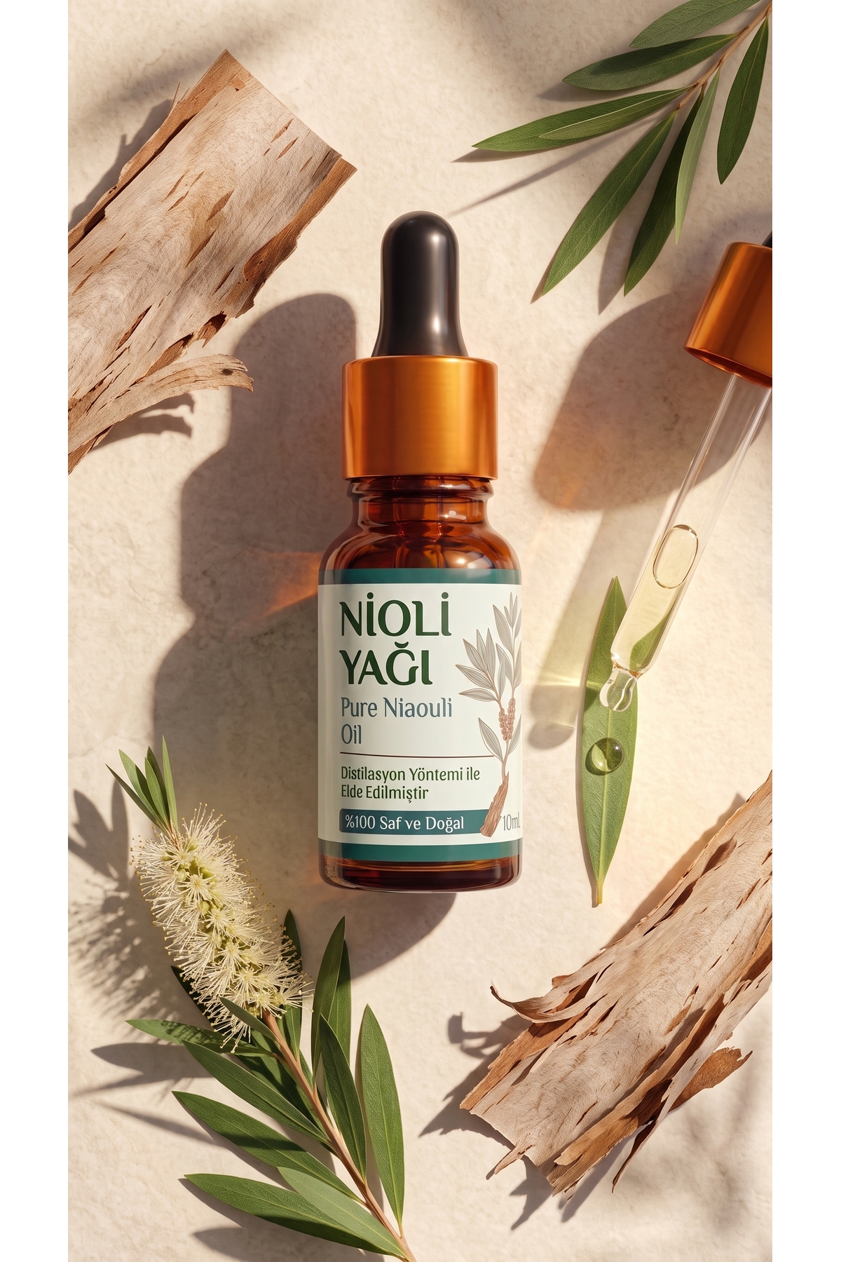 Nioli Uçucu Yağı 10 ml / Nioli / %100 Saf Ve Doğal / Niaouli Oil - Genital Bölge Koku Önleyici ve Giderici İntim Yağı — A1-Nioli-yag-10 — تصویر 4 از 8