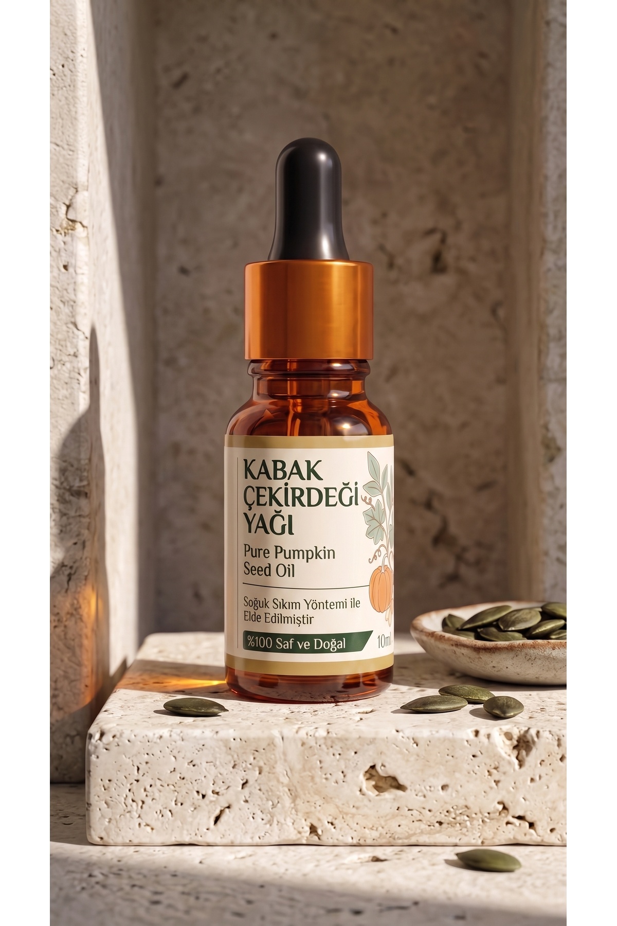 Kabak Çekirdeği Yağı 10 ml / Soğuk Sıkım / %100 Saf Ve Doğal / Pumpkin Seeds Oil — A1-Kabak-Cekirdeği-yag-10 — تصویر 6 از 8