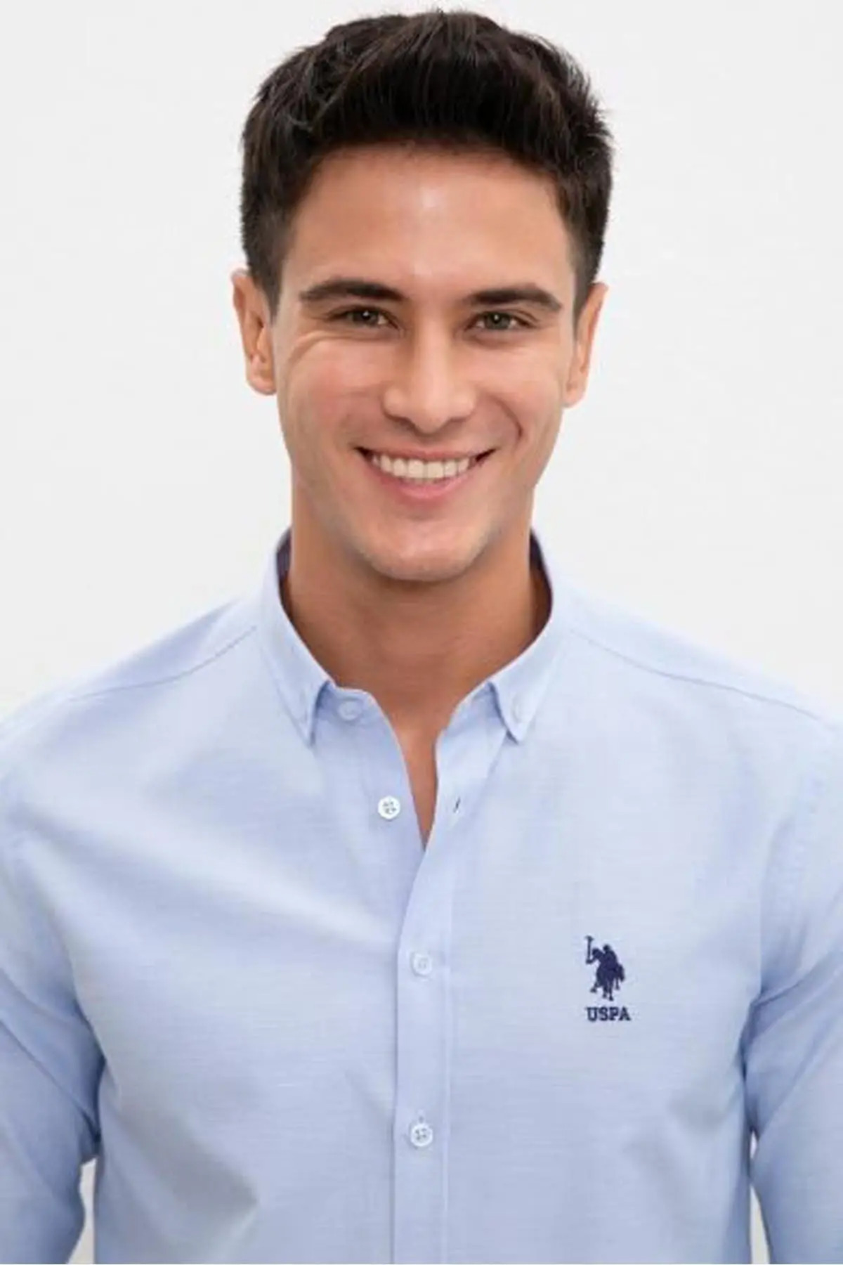 U.S. Polo Assn. Erkek Açık Mavi Uzun Kollu Basic Gömlek — آبی G081GL004.000.977266