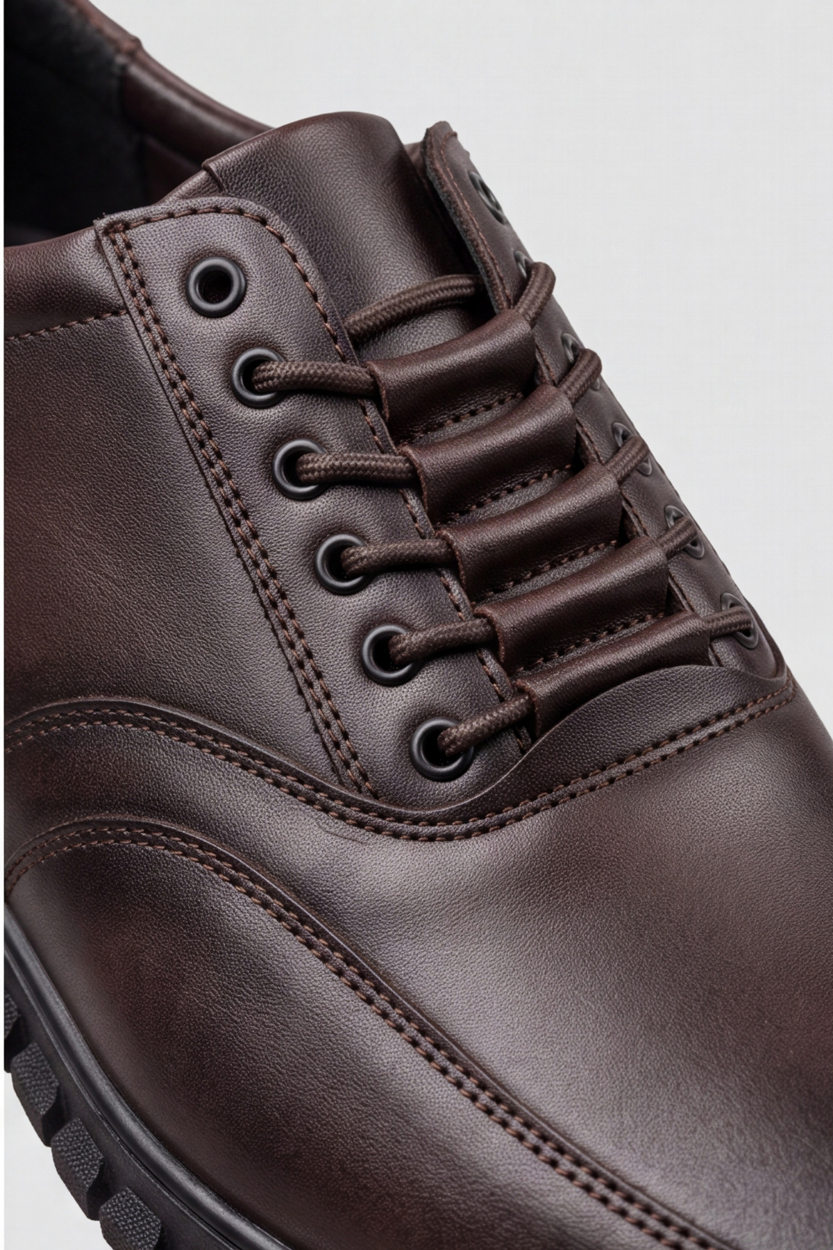 Liarca Brown Black, Elastik Bağcıklı Esnek Hafif Taban Günlük Comfort Erkek Casual Spor Ayakkabı görsel 8
