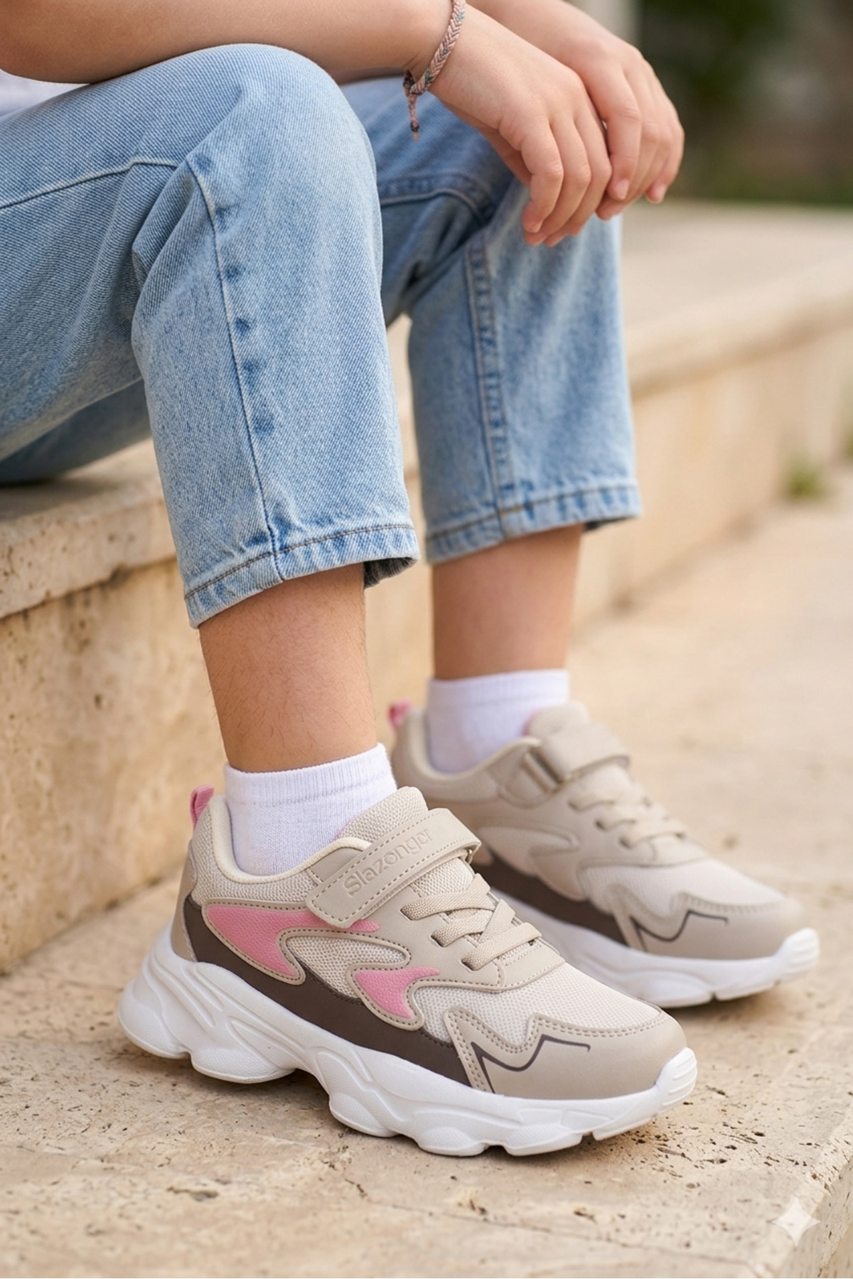 1_org_zoom کفش Slazenger تابستانی تابستانی بچه گانه بدون عرق بدون لغزش بدون بو و سبک کامل ارتوپدی سبک مناسب طبیعتگردی اورجینال - تصویر 1