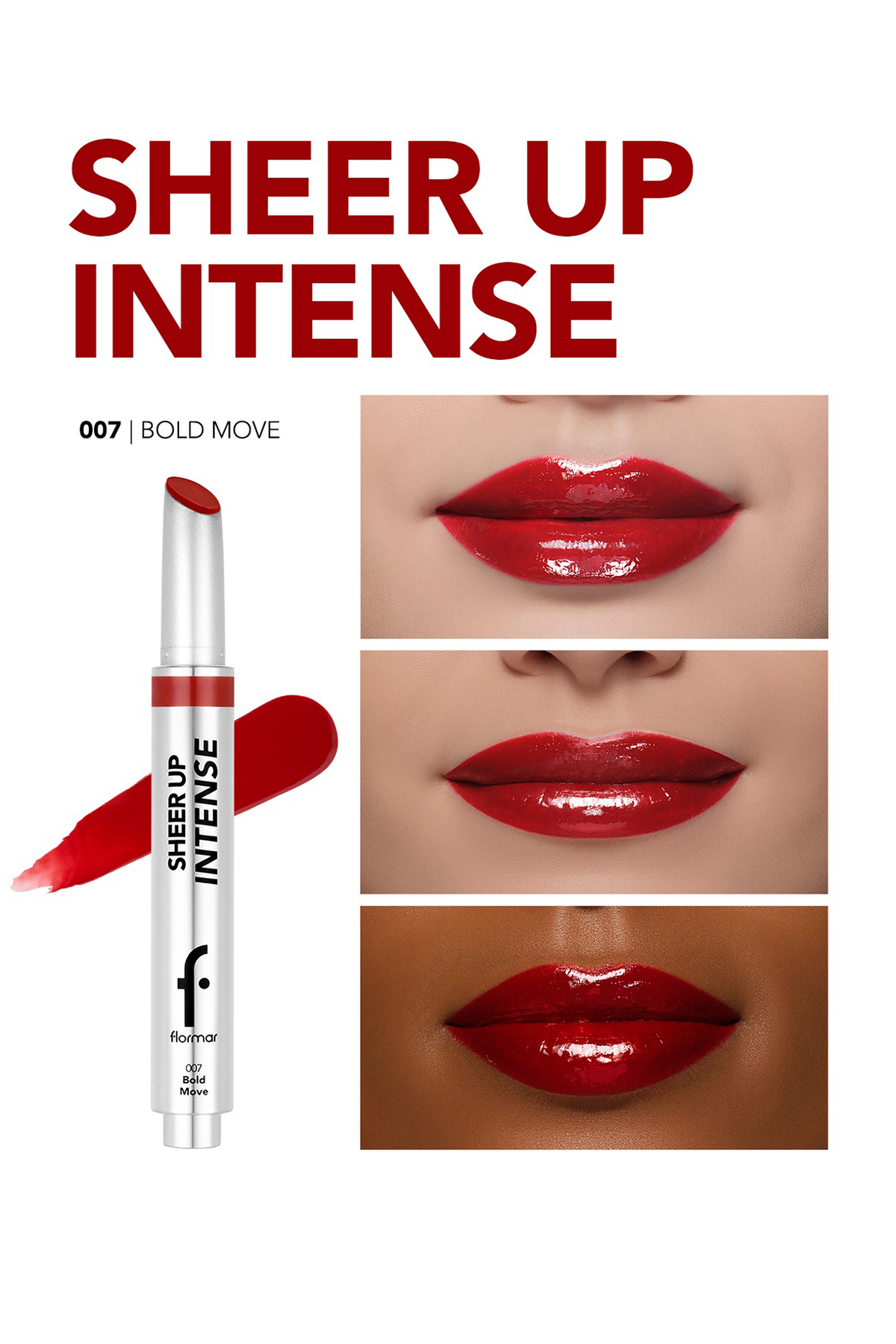 رژ لب ژل کرم‌دار شفاف Sheer Up Intense با پایان براق - 007 Bold Move