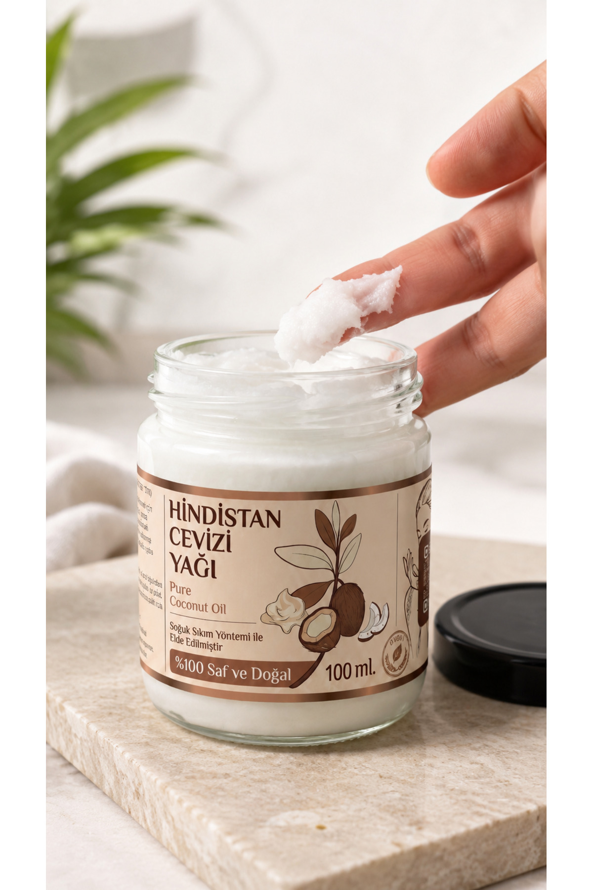 100 ml Saf Hindistan Cevizi Yağı / Soğuk Sıkım / %100 Saf Ve Doğal / Coconut Oil — 100-ml-hindistan-cv-yag — تصویر 4 از 8