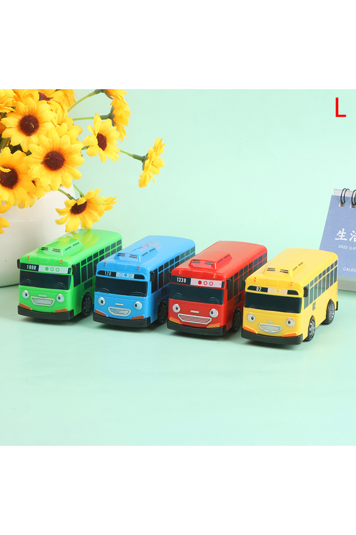 Choice L 4PCS Tayo The Little Bus Cartoon Pull Back Car Toy Set Kids Educational Gift