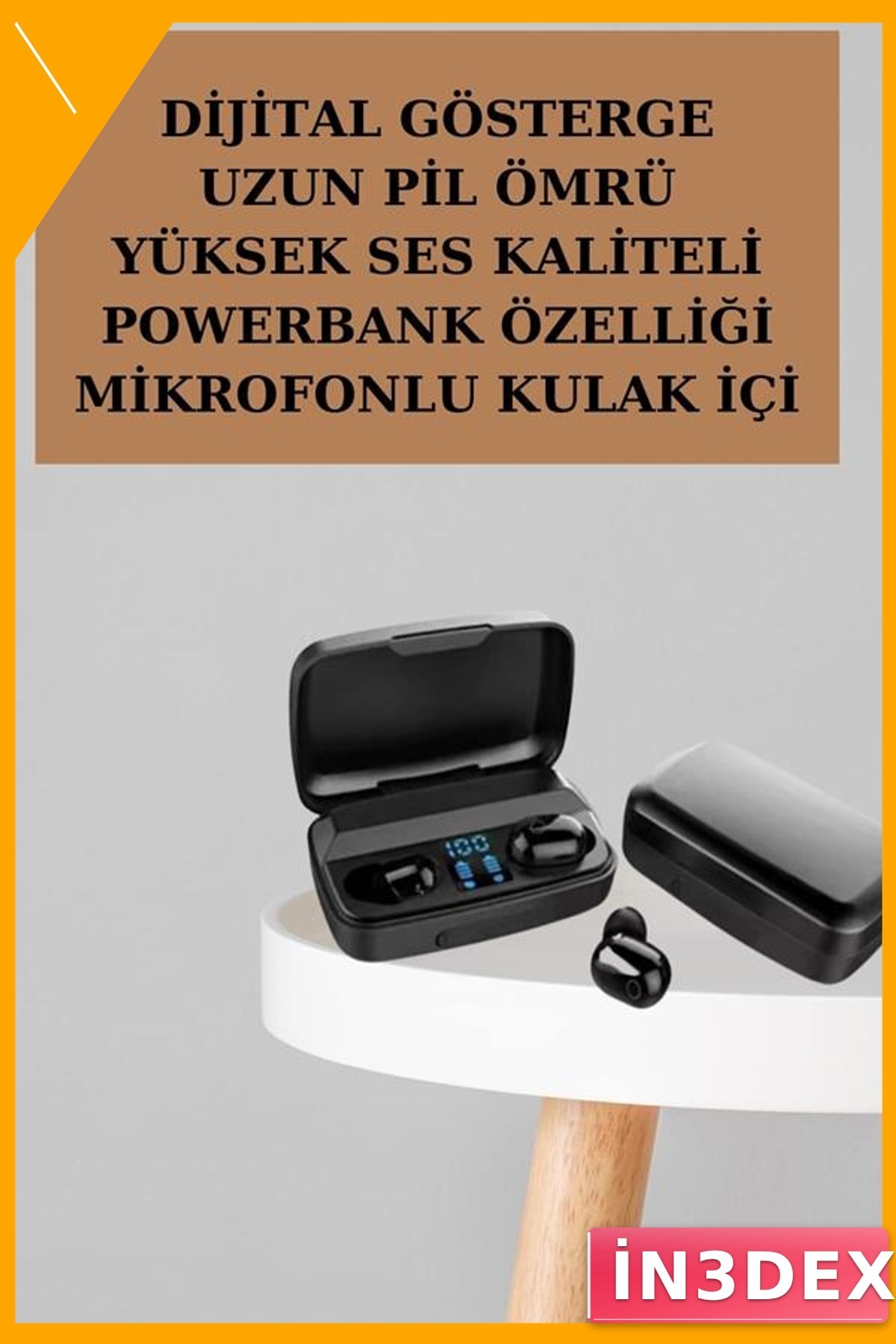 TWS Kablosuz Kulaklık Bluetooth 5.0 1800mAh Şarj Kutusu ANC