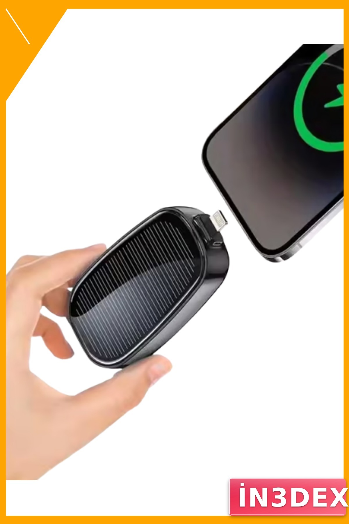 Mini Solar Powerbank 1200mAh Acil Durum Şarj Cihazı Taşınabilir