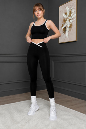 LUVORA Kadın Tayt Takım Spor Alt Üst Yüksek Bel Toparlayıcı Fitness Yoga Günl...