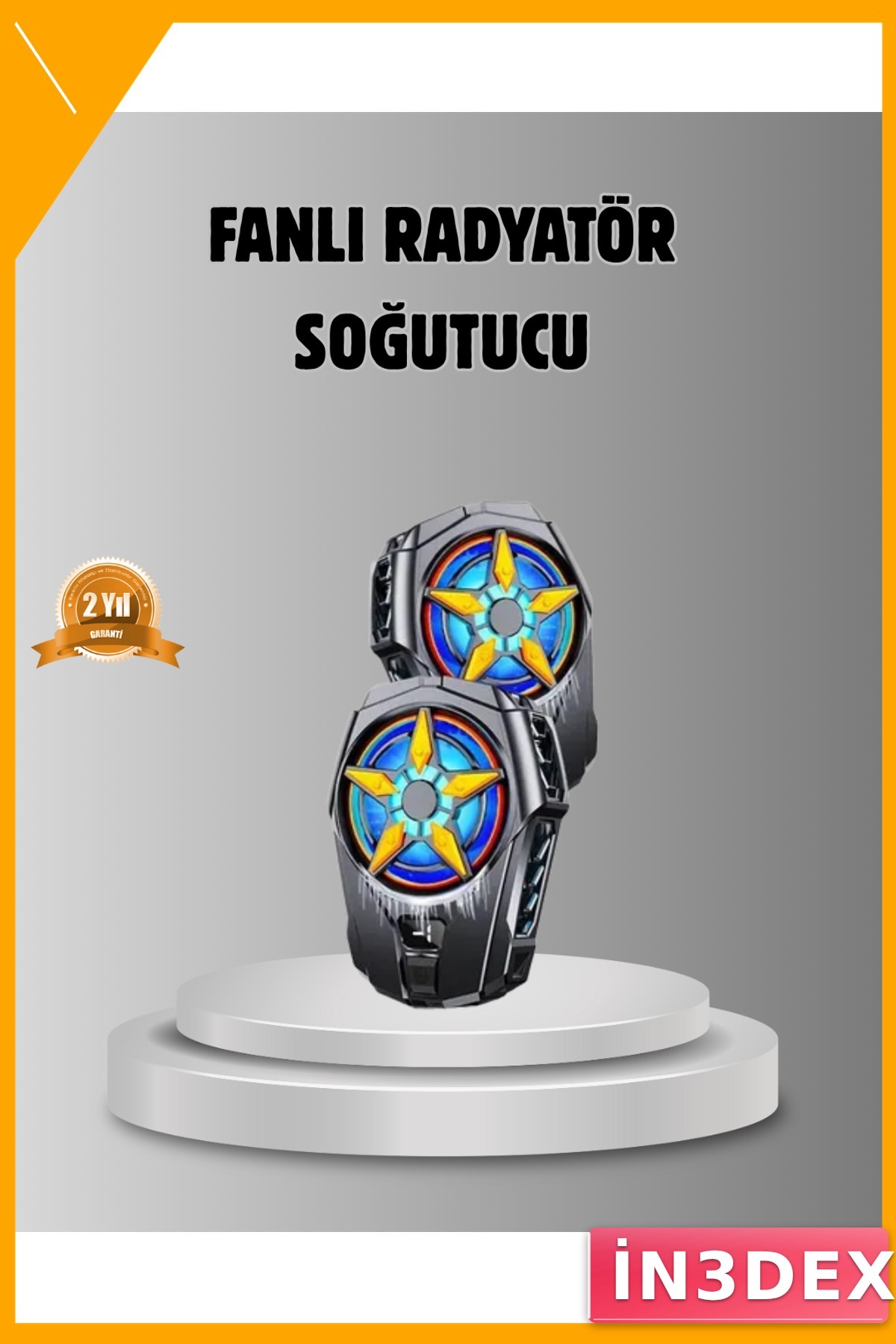 Şarjlı Telefon Soğutucu Fan Sessiz Motor Mobil Oyun Aksesuarı