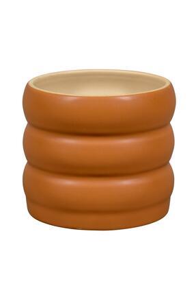 SAMART PEYZAJ Burolo 1-01W Beyaz Seramik Saksı Ø15cm/H13cm -KÜÇÜK BOY,DELİKLİ...