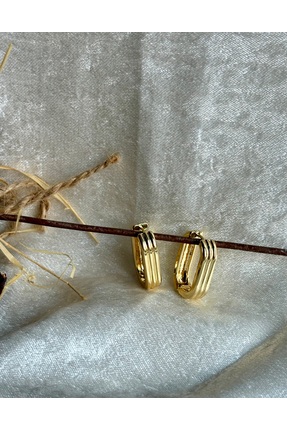 Emine seker jewelry Altın kaplama Gold Halka Küpe