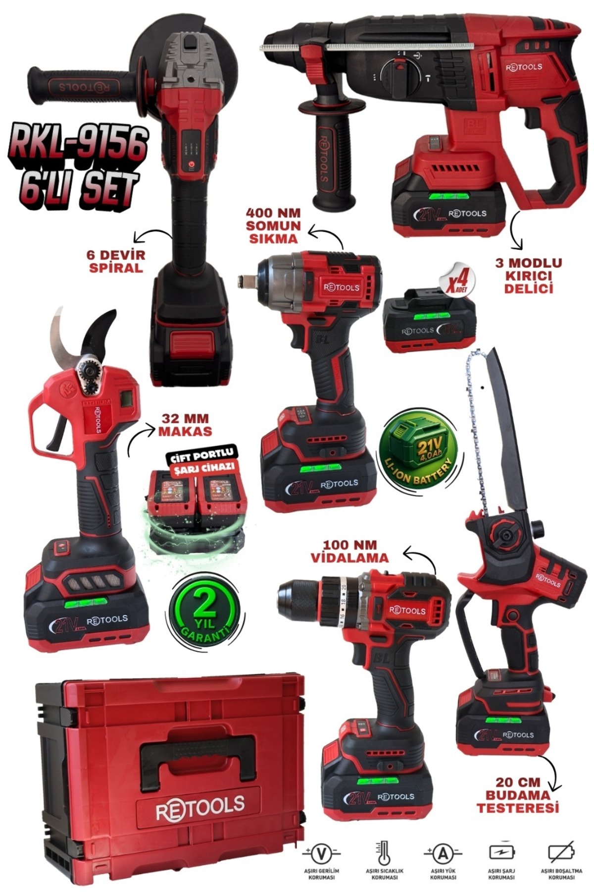 RETOOLS RKL-9156 Profesyonel 6'lı Set - Fiyatı, Yorumları