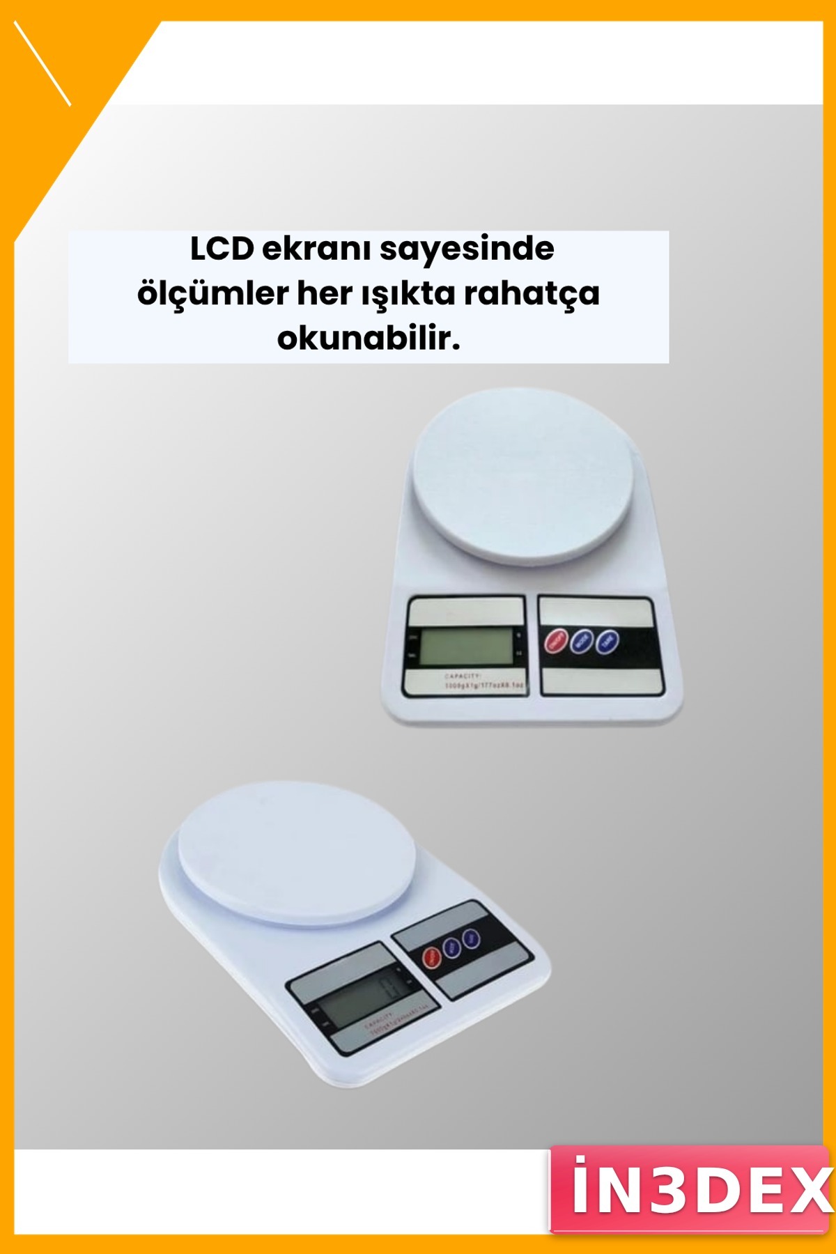 Dijital Mutfak Terazisi 10kg 1g Hassasiyet Taşınabilir