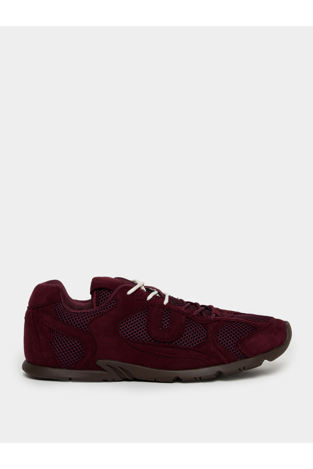 Styli Burgundy Suede Lace-Up Sneakers