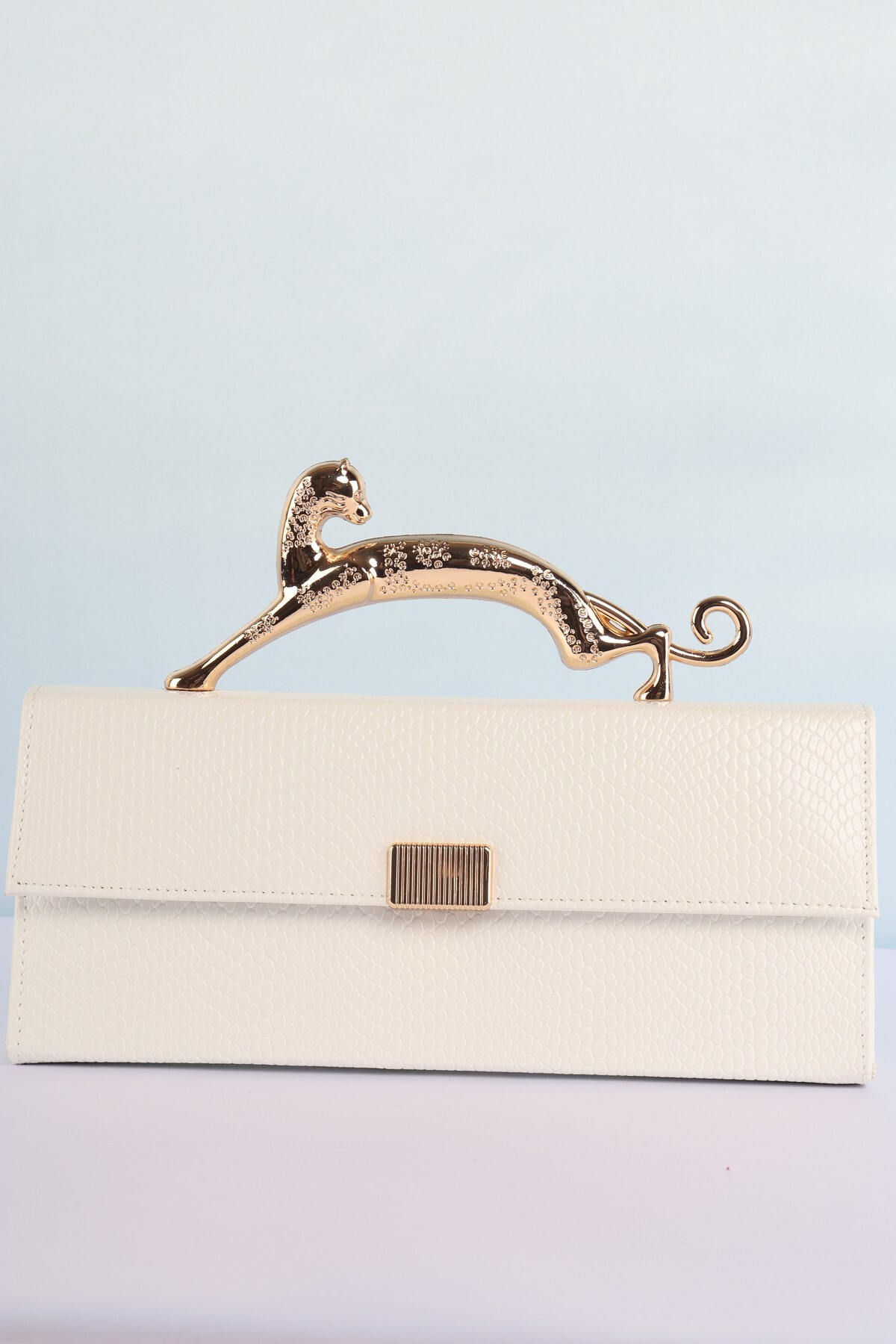 weem bag Elysara EB0144 | PİTON ŞIK PUMAS METAL SAPLI PORTFÖY ÇANTA görsel 2