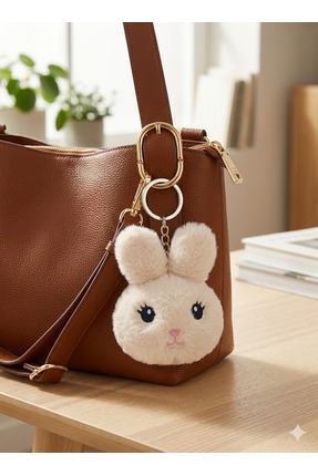 Butik Sevimli Tavşan Peluş Anahtarlık