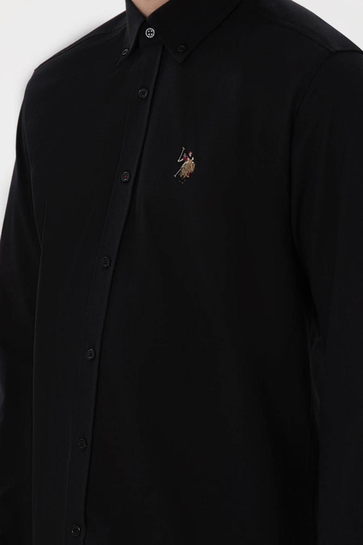 پیراهن مردانه مشکی Enzogl026Y PU-8956 — 6