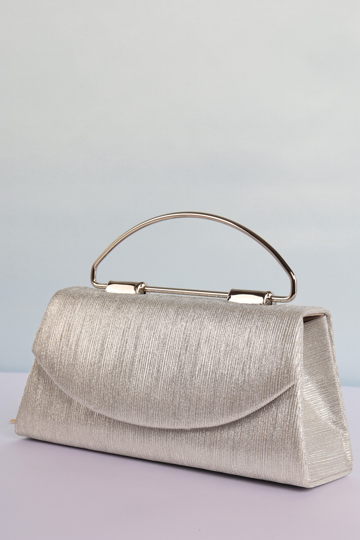 weem bag Elysara EB0423 | SİNDİRELLA BÜYÜK METAL SAPLI ABİYE ÇANTA görsel 3