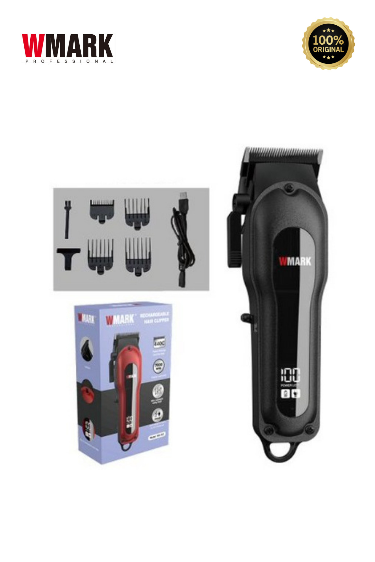 Wmark NG-122 Rechargeable Hair Clipper Siyah | Yüksek Performanslı