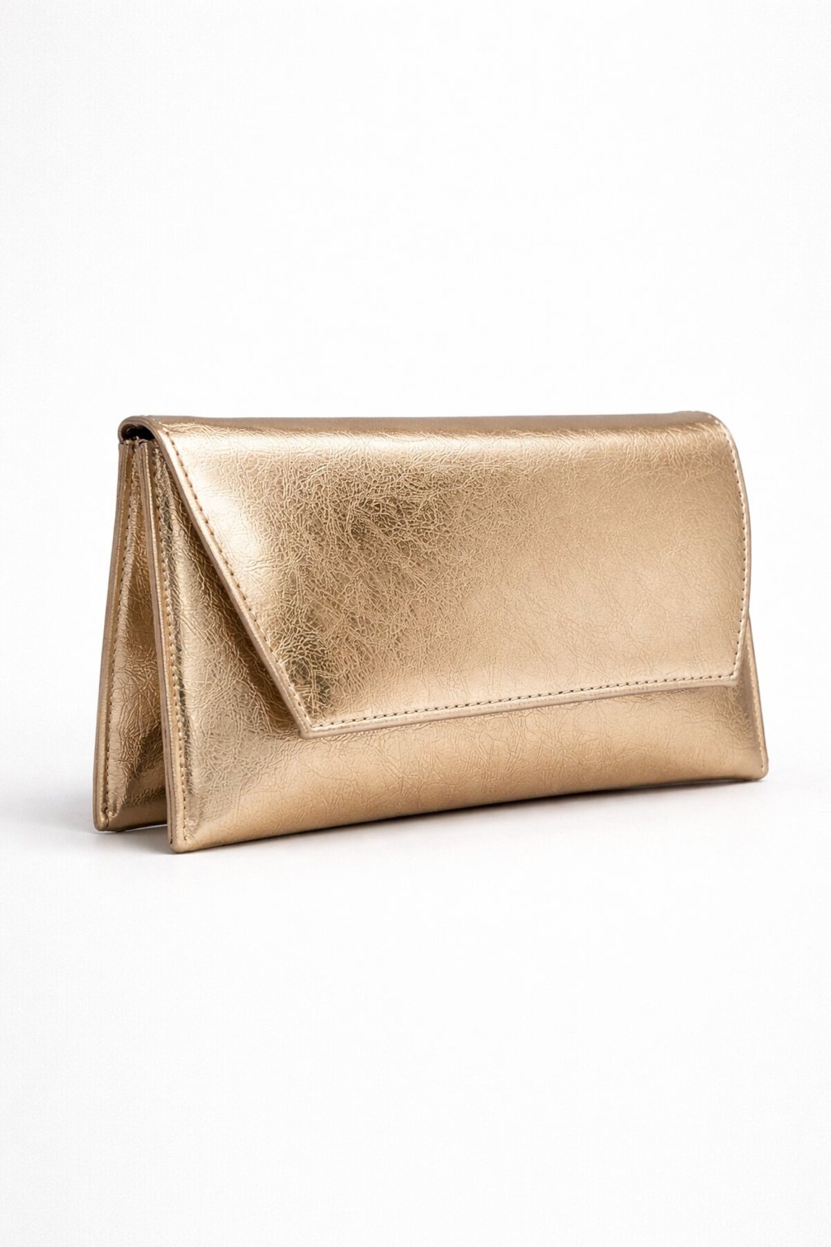 cosybag. Zincir Askılı Kadın El ve Omuz Çantası, Şık Portföy Clutch GOLD görsel 3