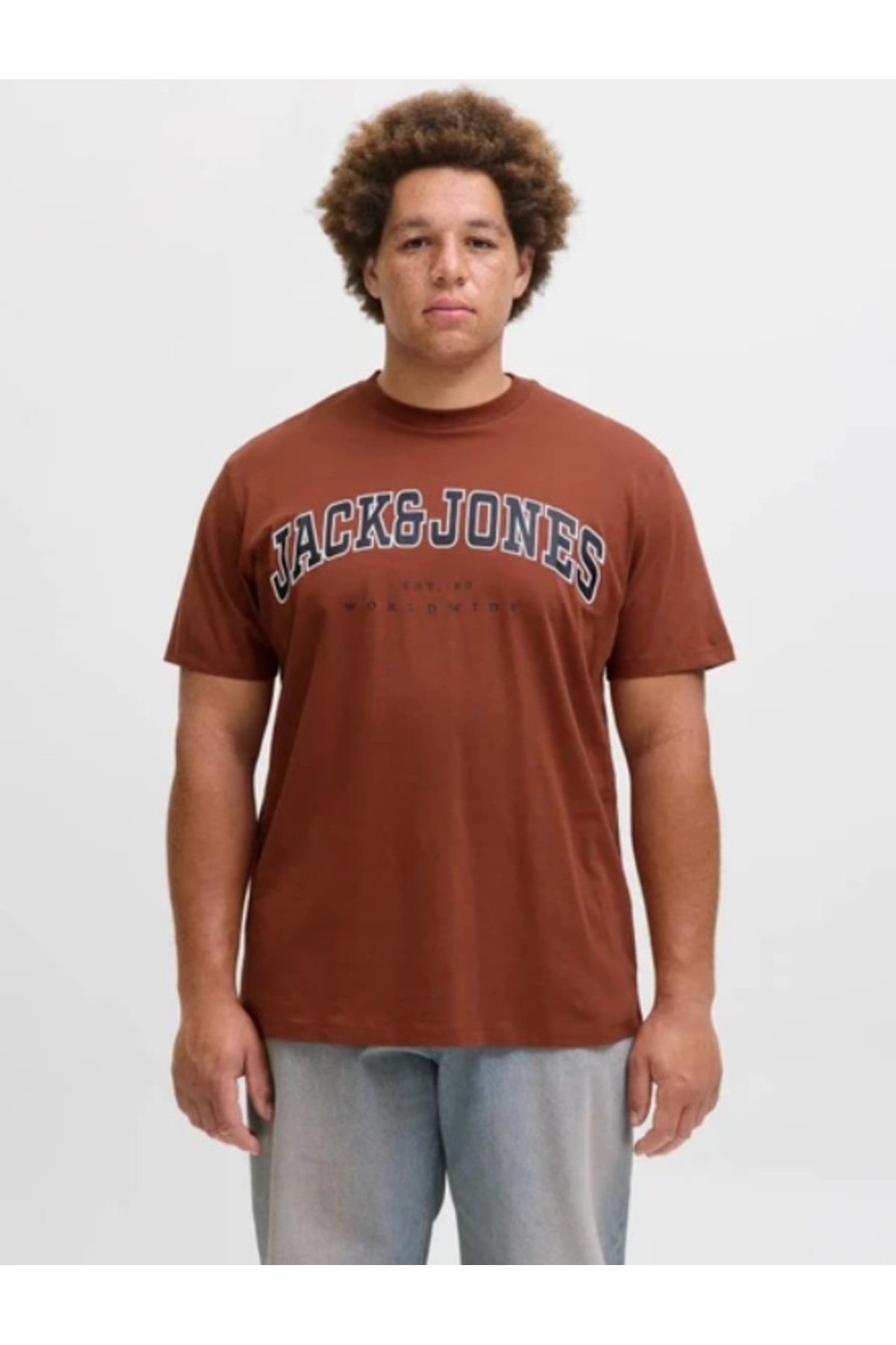 تی شرت مردانه طرح دار جک جونز کد ۱۲۲۵۸۸۷۱ جک اند جونز تی شرت بزرگ سایز Jack & Jones