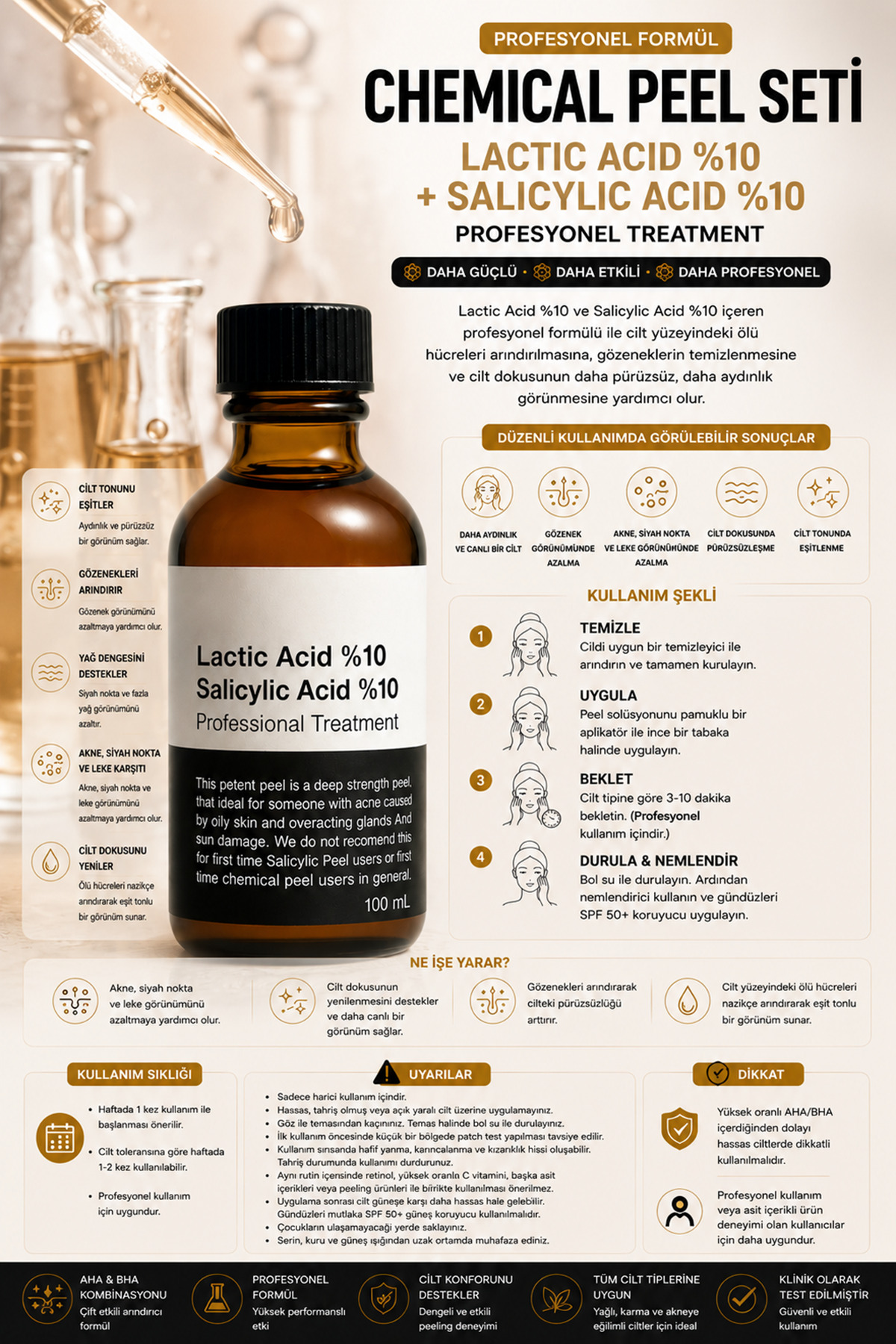 لایه بردار هیبریدی یک فرمول لایه بردار حرفه ای حاوی اسید لاکتیک و اسید سالیسیلیک قوی است که برای مبارزه با آکنه، جوش های سرسیاه و لکه ها طراحی شده است — pqmz — تصویر 7 از 8