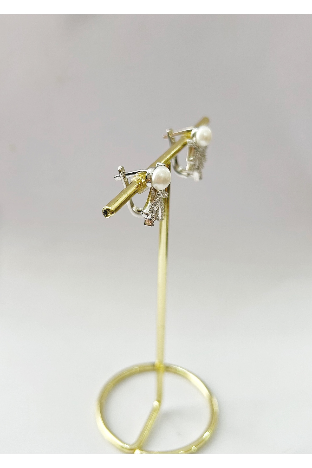 Zarif Desenli Gümüş Küpe - 3
