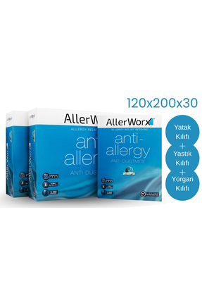 Allerworx Anti Toz Akarı Anti Alerjik Tek Kişilik Yatak Takımı 120x200x30