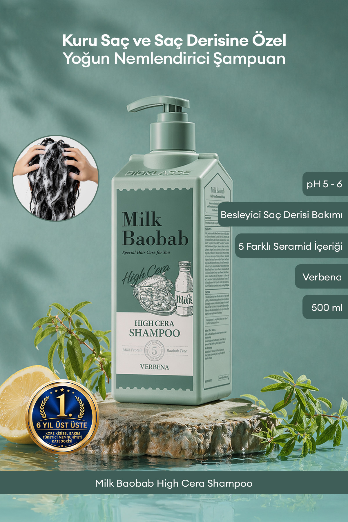 Milk Baobab Kuru Saçlara Özel Yoğun Nemlendirici Şampuan High Cera