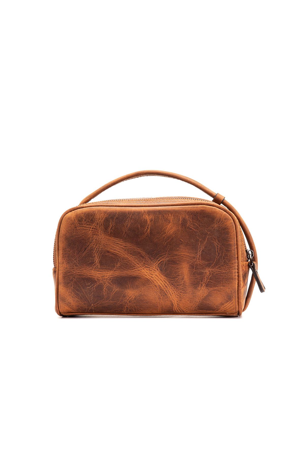 Niki Leather Acura Taba Hakiki Deri Fermuarlı Portföy El Çantası görsel 5