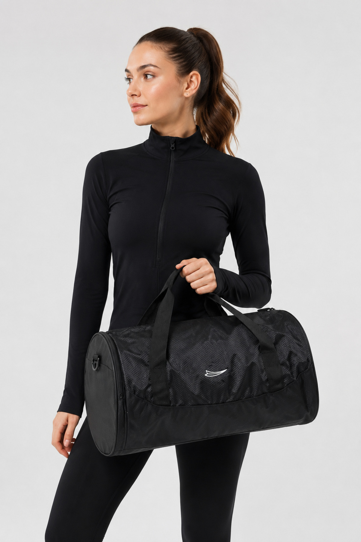 Catwins Siyah Unisex Çapraz Askılı Spor & Seyahat Çantası 089 görsel 3