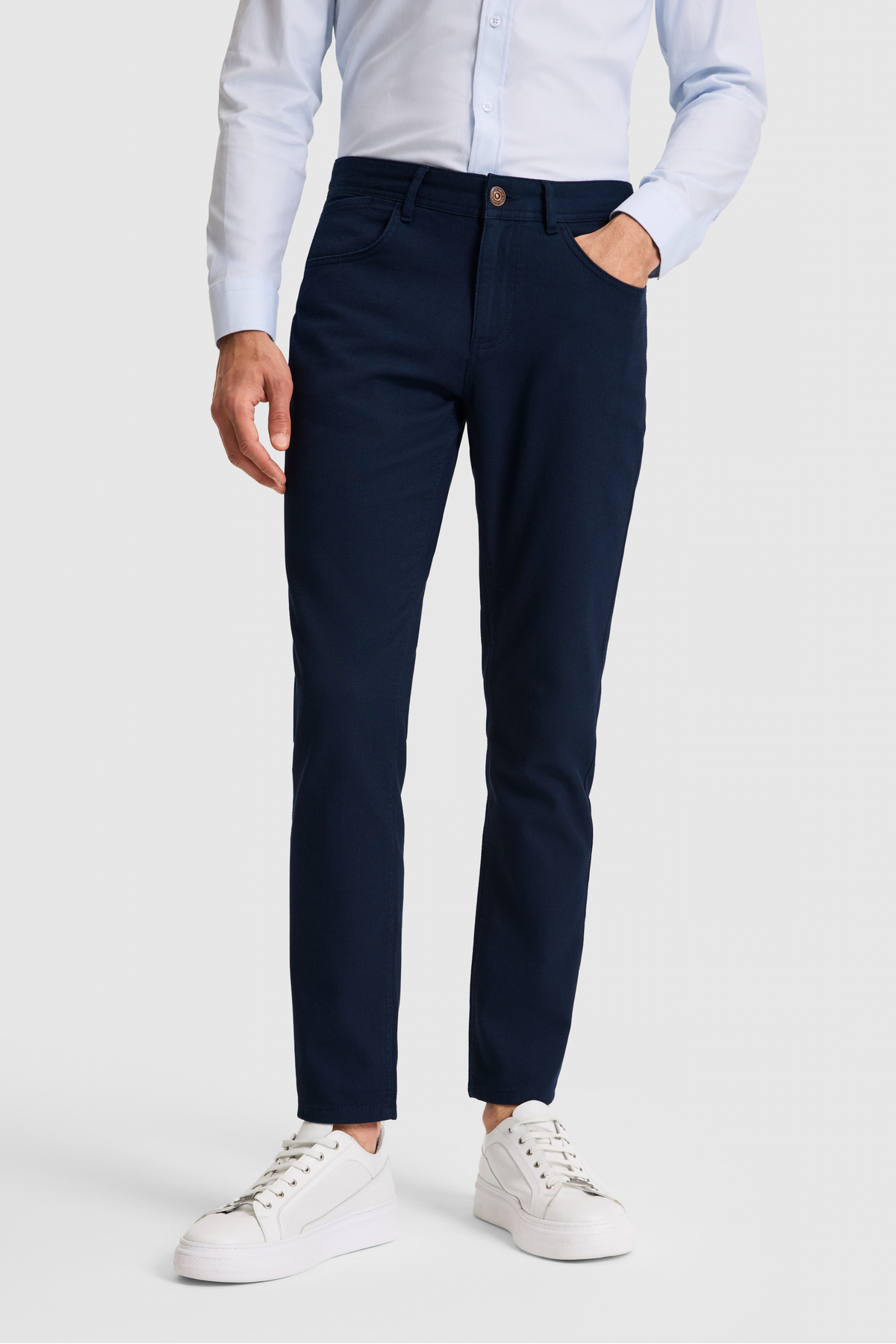 U.S. Polo Assn. Erkek Lacivert Kanvas Pantolon 50326183-VR033 görsel 2