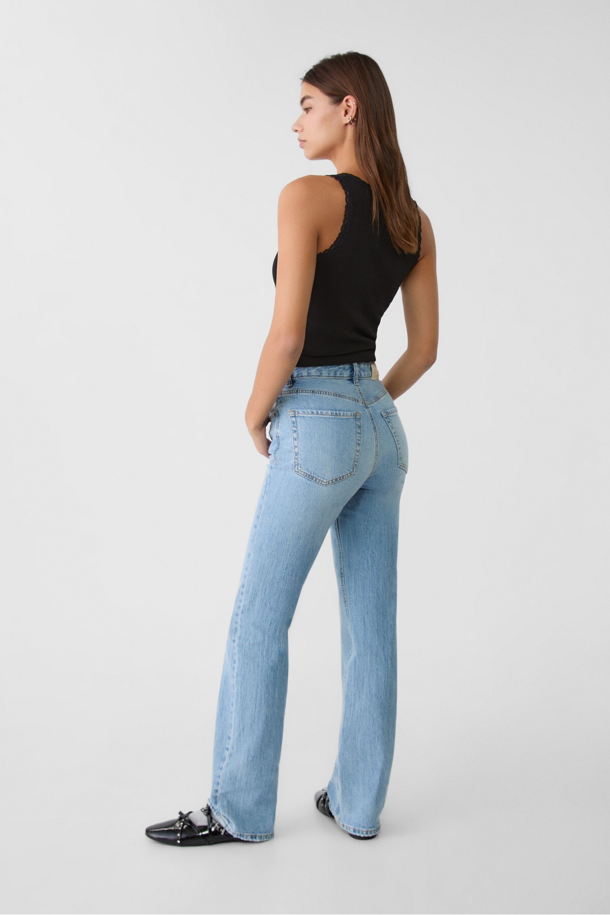 Stradivarius  D98 Straight fit Kot Pantolon - Görsel 5