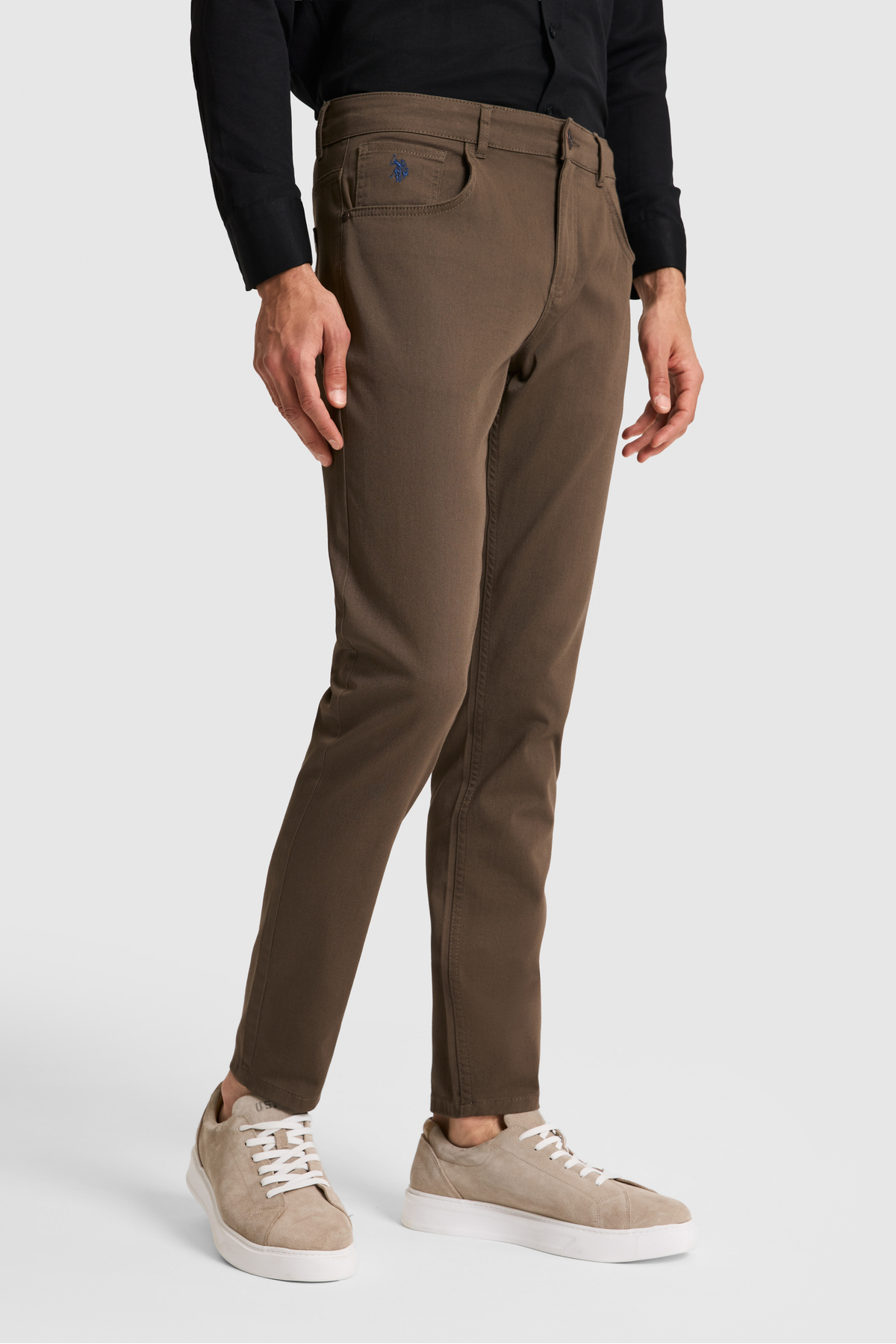 U.S. Polo Assn. Erkek Vizon Kanvas Pantolon 50326128-VR052 görsel 3